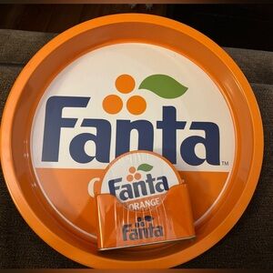 New Fanta Orange Serving Tray & Coaster Set